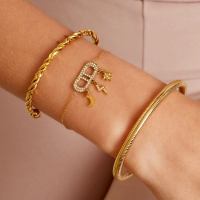 Bungels Chunky armband Zilver