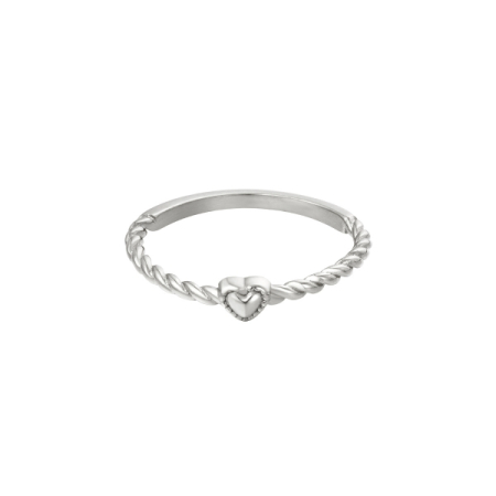 Twisted love ring Zilver