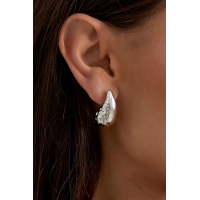 Roestvrij Stalen Hart Vintage Oorknopje - Goud