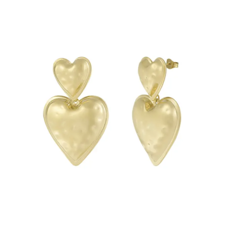 Heart Duo Oorbellen - goud