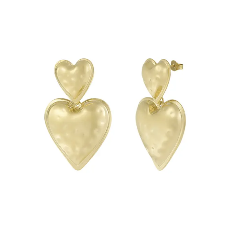Heart Duo Oorbellen - goud