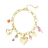 Statement charms armband - goud