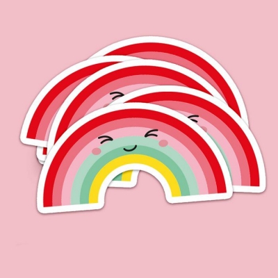 Sticker XL regenboog