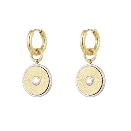 Oorbellen rond Goud Zilver Oorbellen rond Goud Zilver