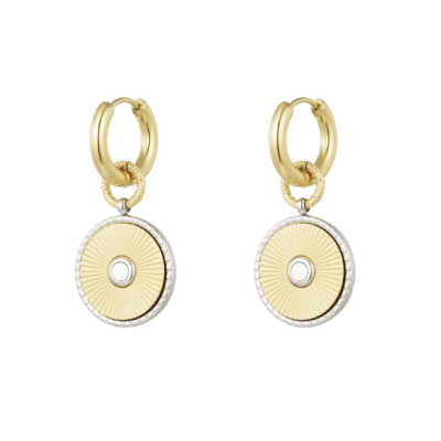 Oorbellen rond Goud Zilver Oorbellen rond Goud Zilver