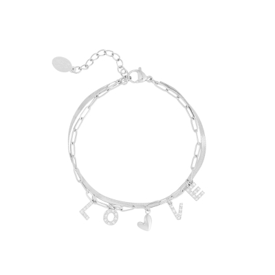 Love armband - zilver