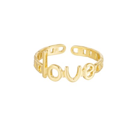 Ring schakels love GOUD