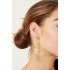 LOVE oorbellen met patroon GOUD