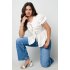 Strikjes blouse WIT
